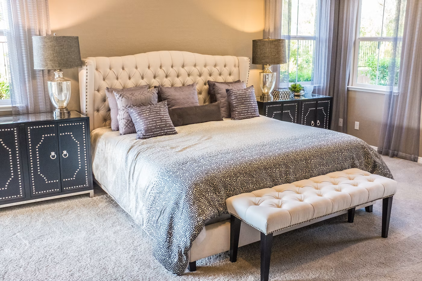 Comfortable private bedroom at Alliance Care Homes
